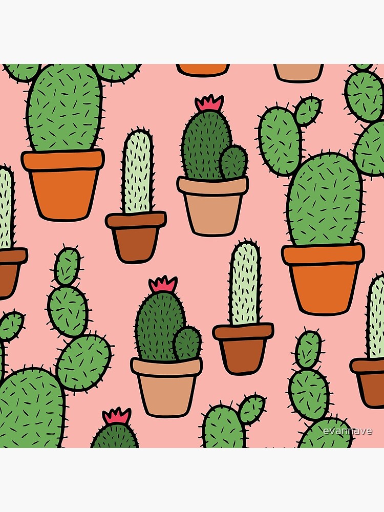 Pink Cactus Pattern by evannave