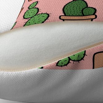 Alternate view of Pink Cactus Pattern Throw Pillow