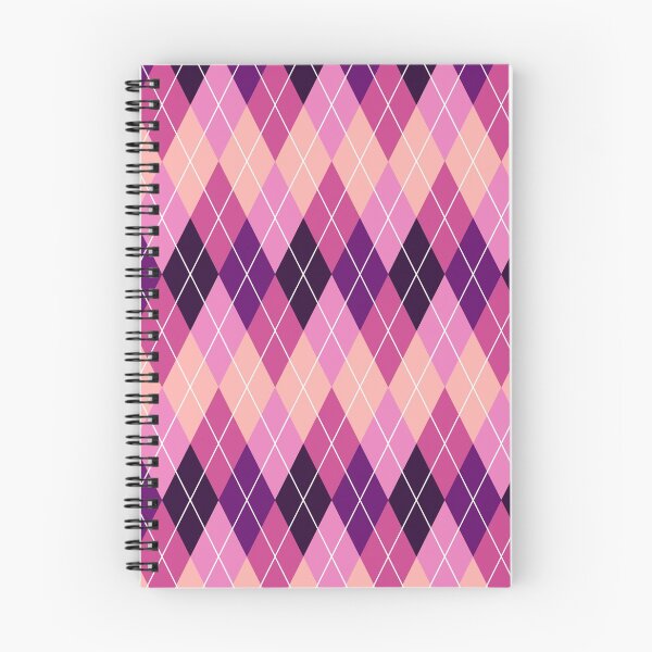 Item preview, Peach Pink and Dark Purple Argyle Pattern designed and sold by SaradaBoru.