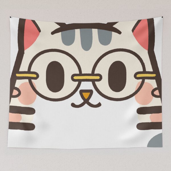 Item preview, Cat with Glasses designed and sold by WorldOfFairies.