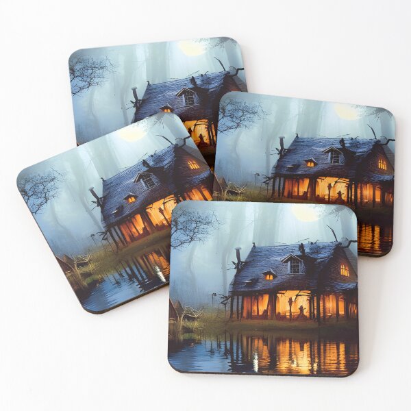 Item preview, Haunted Shack by a Creek designed and sold by Fractal Journeys, etc. .