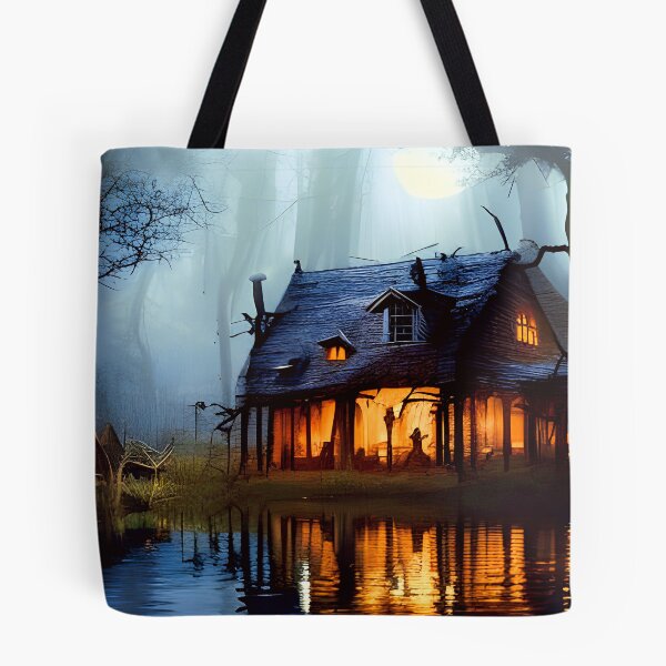 Item preview, Haunted Shack by a Creek designed and sold by Fractal Journeys, etc. .