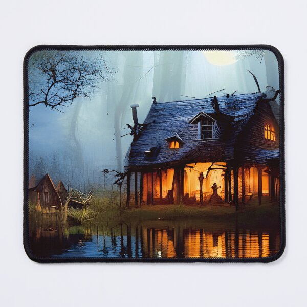 Item preview, Haunted Shack by a Creek designed and sold by Fractal Journeys, etc. .