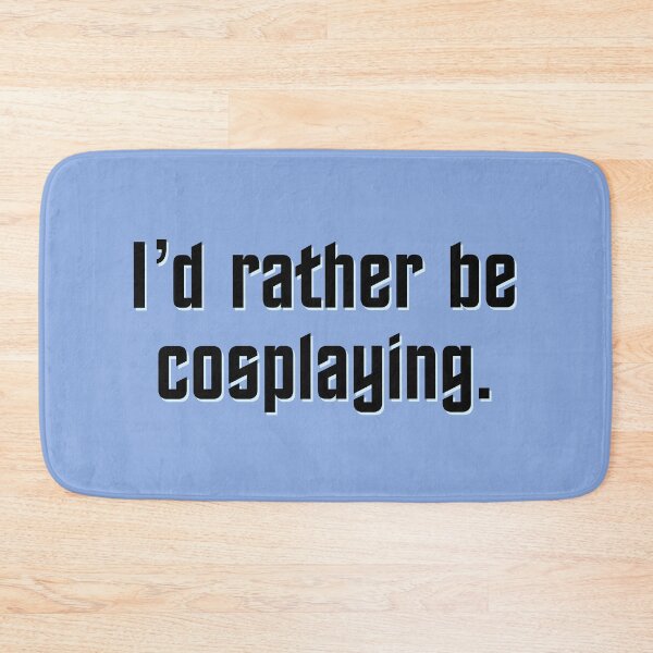 Item preview, I’d Rather Be Cosplaying - Space Font Black, Blue Steel Shadow designed and sold by Vancouver-Girl.