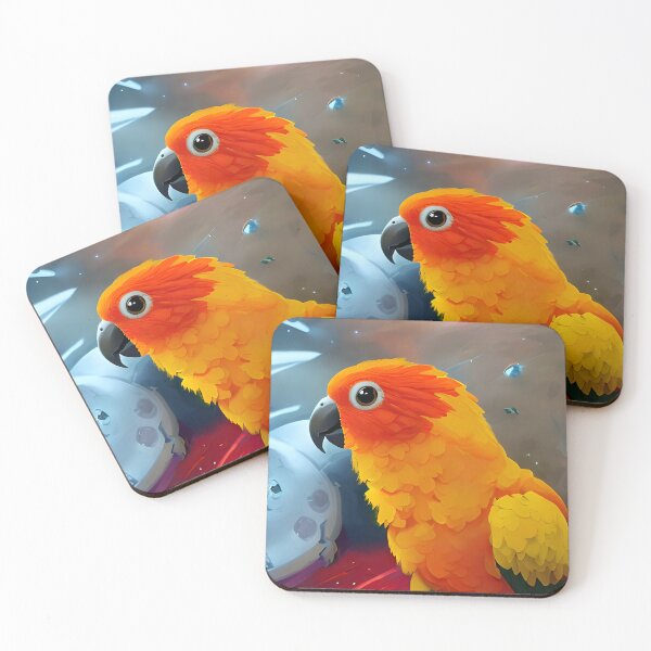 Item preview, Sun Conure in Space designed and sold by Aww_To_Z Animals.