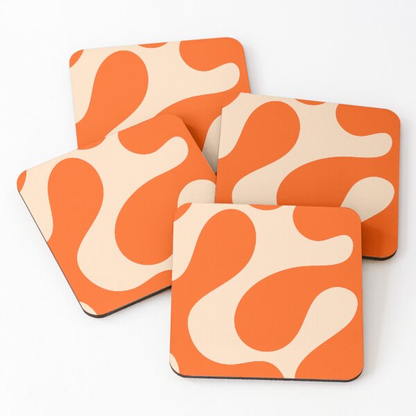 Item preview, Orange Minimal Curves Abstract Artwork  designed and sold by patternsoup.