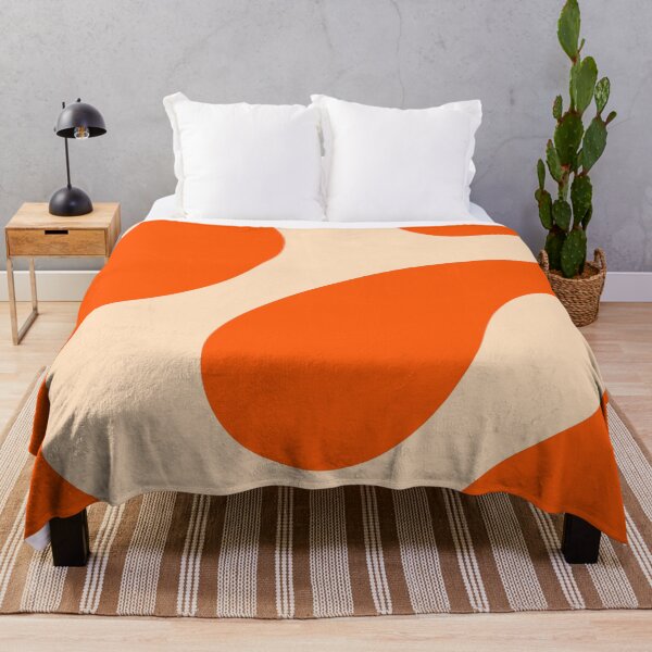 Item preview, Orange Minimal Curves Abstract Artwork designed and sold by patternsoup.