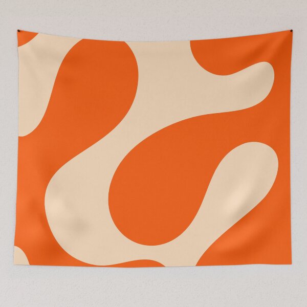 Item preview, Orange Minimal Curves Abstract Artwork  designed and sold by patternsoup.