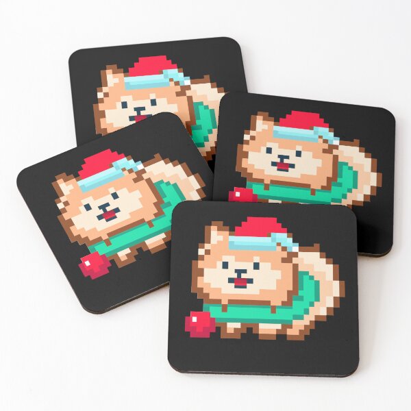 Item preview, Pomeranian pixel dog designed and sold by shirtkosa.