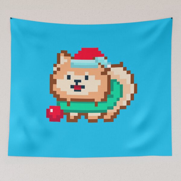 Item preview, Pomeranian pixel dog designed and sold by shirtkosa.