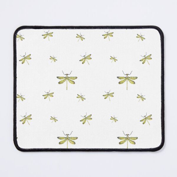 Item preview, Dragonfly yellow pattern cute a watercolor sketch designed and sold by Yana Mustafina | Boho Soulful Designs.