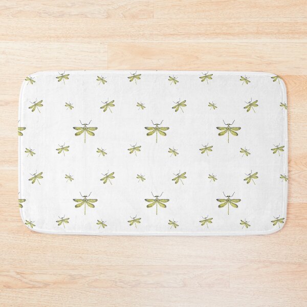 Item preview, Dragonfly yellow pattern cute a watercolor sketch designed and sold by Yana Mustafina | Boho Soulful Designs.