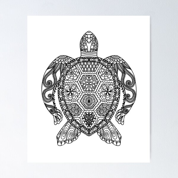 Item preview, Tribal Sea Turtle Spirit Animal designed and sold by alchemytree.