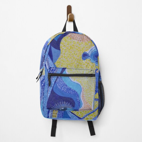 Item preview, Blue Yellow Doodle face designed and sold by MARYA.ART.
