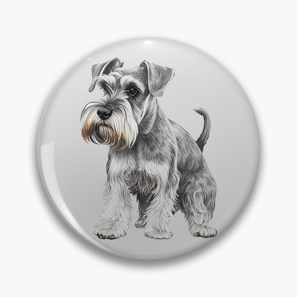 Item preview, Cute Miniature Schnauzer Silver Grey designed and sold by givemedogs.