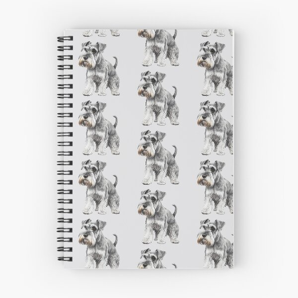 Item preview, Cute Miniature Schnauzer Silver Grey designed and sold by givemedogs.