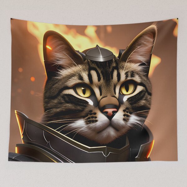 Item preview, Cat in Armor - Modern Digital Art designed and sold by Ai-michiart.