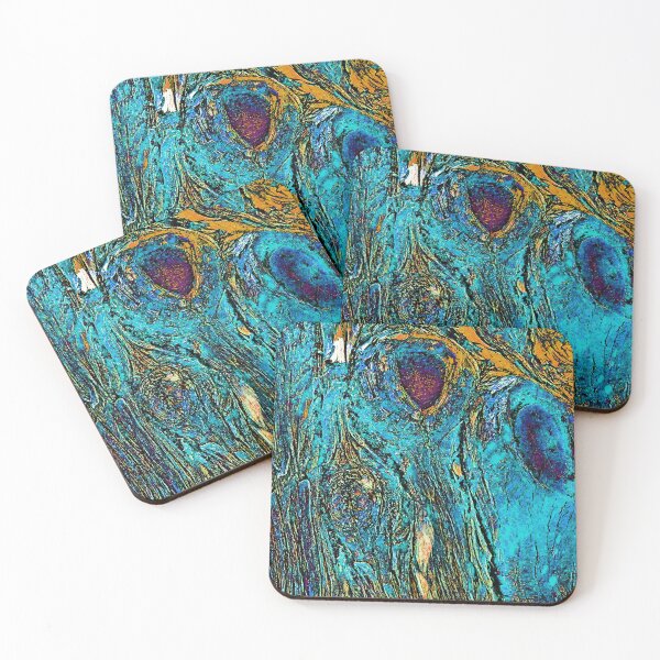 Item preview, Abstract colorful  Blue lagoon Rustic tree bark pattern by Iritof designed and sold by iritof.