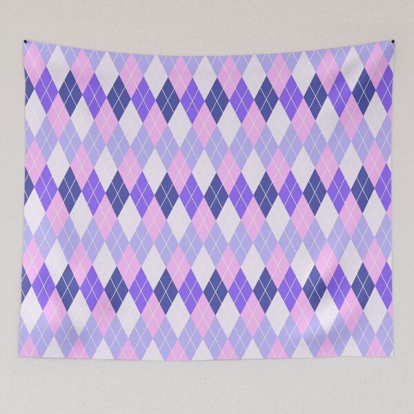 Item preview, White Pink and Pastel Purple Argyle Pattern designed and sold by SaradaBoru.