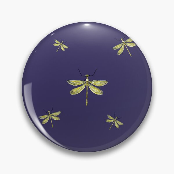 Item preview, Dragonfly yellow pattern cute a watercolor sketch violet designed and sold by Yana Mustafina | Boho Soulful Designs.
