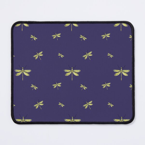 Item preview, Dragonfly yellow pattern cute a watercolor sketch violet designed and sold by Yana Mustafina | Boho Soulful Designs.
