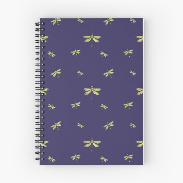 Item preview, Dragonfly yellow pattern cute a watercolor sketch violet designed and sold by Yana Mustafina | Boho Soulful Designs.