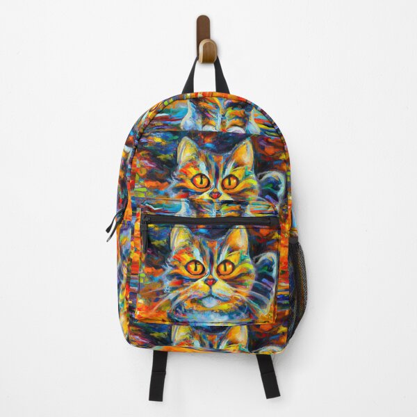 Item preview, Cat Eyes No.2 - colorful impressionistic portrait of a cat designed and sold by BLACKSUN-SHOP.