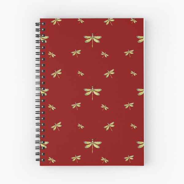 Item preview, Dragonfly yellow pattern cute a watercolor sketch red designed and sold by Yana Mustafina | Boho Soulful Designs.
