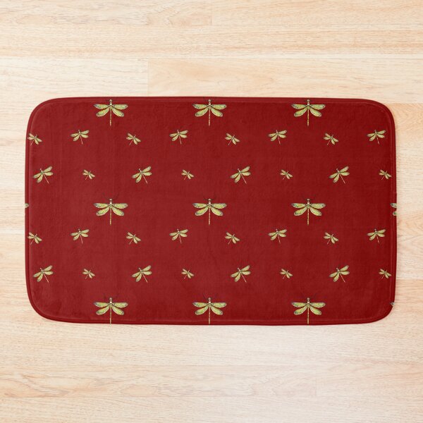 Item preview, Dragonfly yellow pattern cute a watercolor sketch red designed and sold by Yana Mustafina | Boho Soulful Designs.