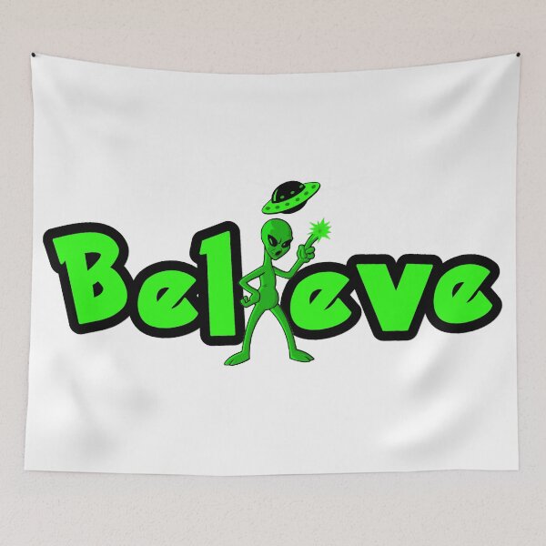 Item preview, Believe Alien with Spaceship designed and sold by dcohea.