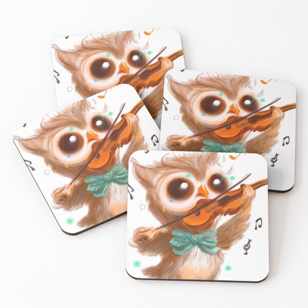 Item preview, Owl playing violin designed and sold by WorldOfFairies.
