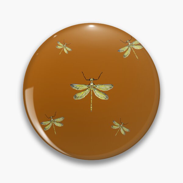 Item preview, Dragonfly yellow pattern cute a watercolor sketch orange designed and sold by Yana Mustafina | Boho Soulful Designs.