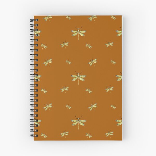 Item preview, Dragonfly yellow pattern cute a watercolor sketch orange designed and sold by Yana Mustafina | Boho Soulful Designs.