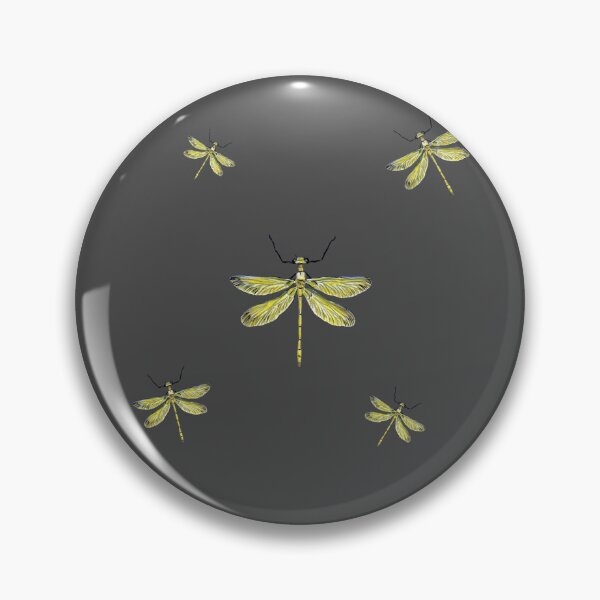 Item preview, Dragonfly yellow pattern cute a watercolor sketch grey designed and sold by Yana Mustafina | Boho Soulful Designs.