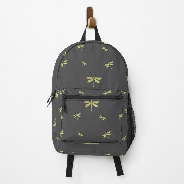 Item preview, Dragonfly yellow pattern cute a watercolor sketch grey designed and sold by Yana Mustafina | Boho Soulful Designs.
