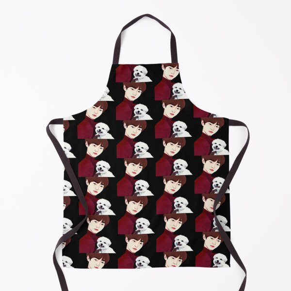 Item preview, Cool Illustration Of Kim Taehyung With A Cute Dog On A Black Background  designed and sold by Kodexstore.
