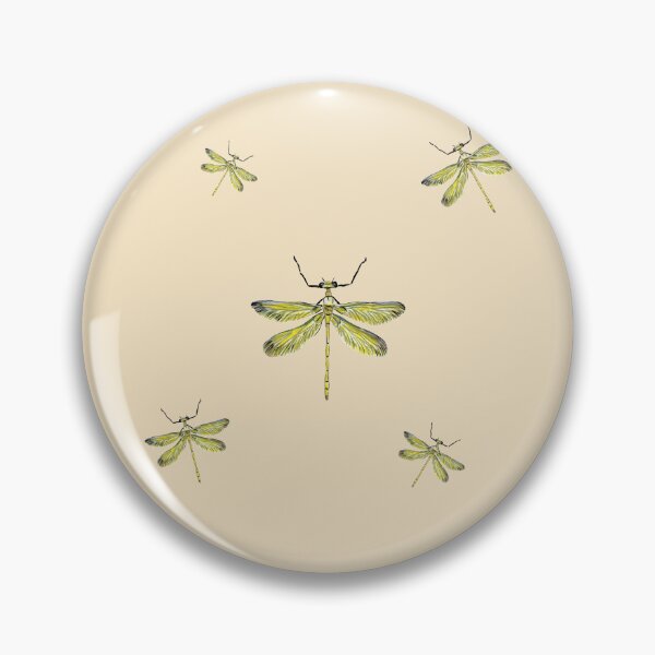 Item preview, Dragonfly yellow pattern cute a watercolor sketch beige designed and sold by Yana Mustafina | Boho Soulful Designs.