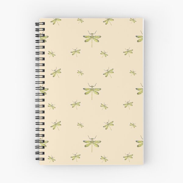 Item preview, Dragonfly yellow pattern cute a watercolor sketch beige designed and sold by Yana Mustafina | Boho Soulful Designs.
