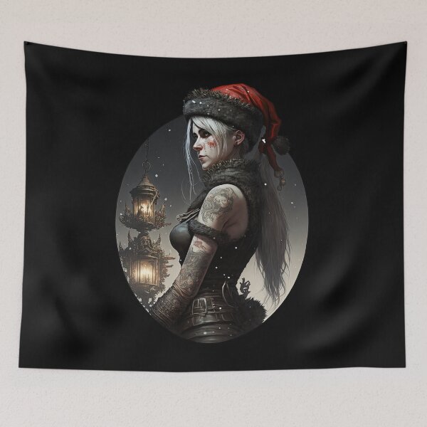 Item preview, Woman wearing Santa Claus costume On Christmas night designed and sold by Delltaman.