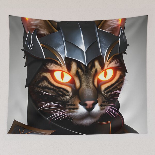 Item preview, Cat in Armor - Modern Digital Art designed and sold by Ai-michiart.