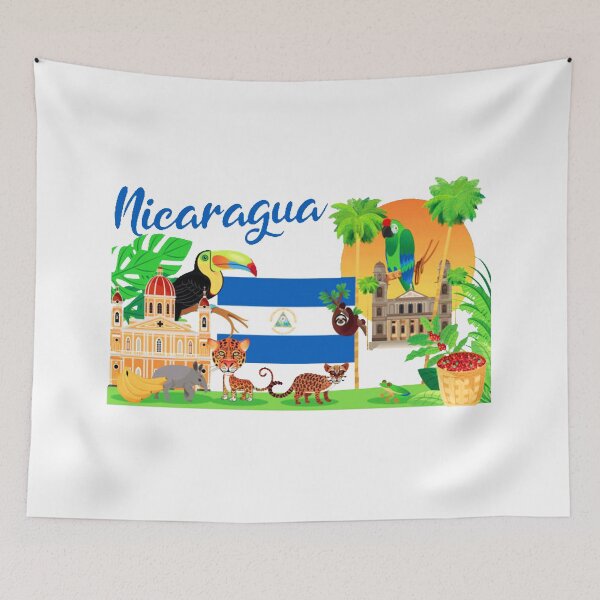 Item preview, Nicaragua Flag Map Heartbeat for Nicaraguan Art Sticker designed and sold by CuteHigh01.