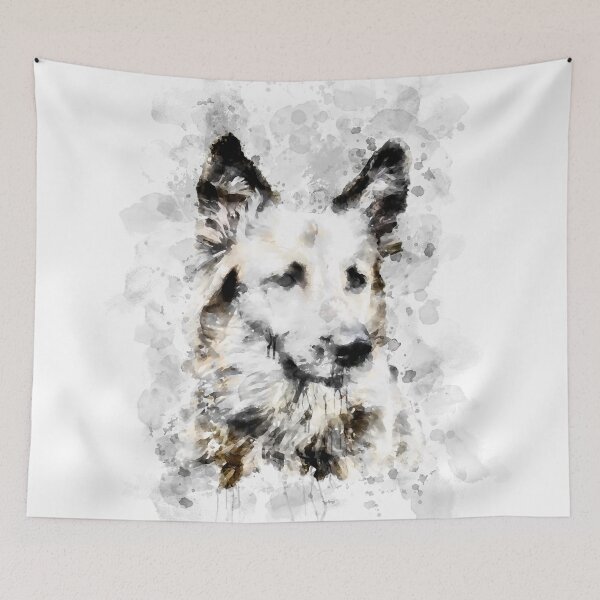Item preview, Ink Portrait of A German Shepherd Dog designed and sold by Ryan  Rad.