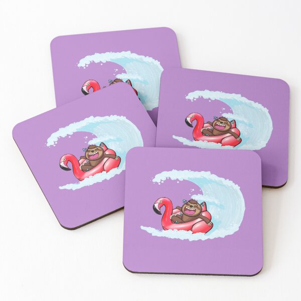 Item preview, Tobogganing a flamingo sloth designed and sold by TipTopTapo.