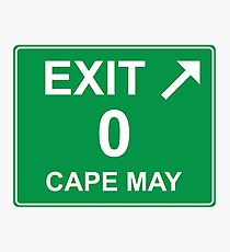 Exit 0 Cape May Photographic Print