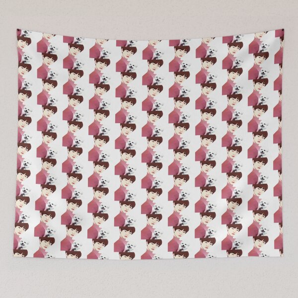 Item preview, Cool Illustration Of Kim Taehyung With A Cute Dog On A White Background  designed and sold by Kodexstore.