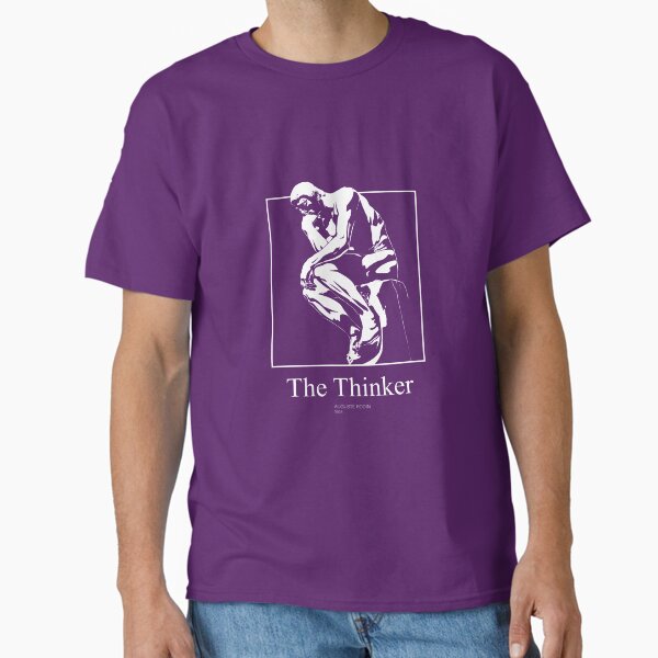 'The Thinker' by Rodin Fine Art Illustration Classic T-Shirt