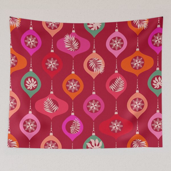 Item preview, Retro Christmas Baubles on Viva Magenta designed and sold by Dominiquevari.