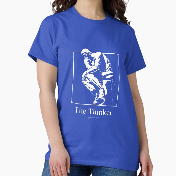 'The Thinker' by Rodin Fine Art Illustration Classic T-Shirt