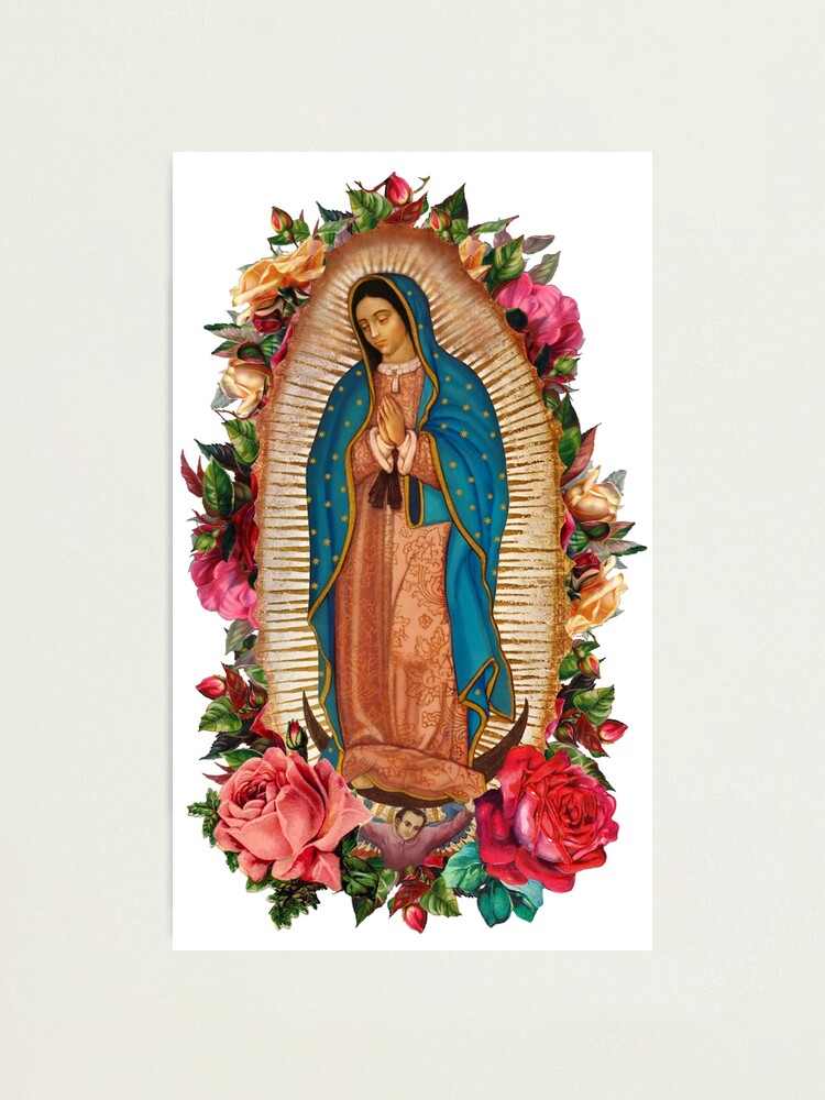 Our Lady of Guadalupe Flowers Photographic Print