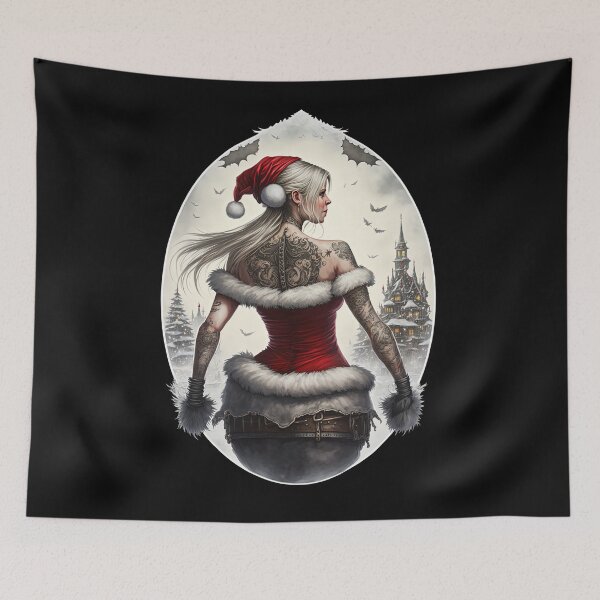 Item preview, Woman wearing Santa Claus costume On Christmas night designed and sold by Delltaman.